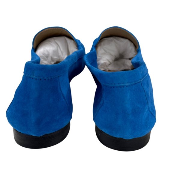 Andrea Carrano Mare Loafers Suede Turquoise Blue NWB - Picture 6 of 6